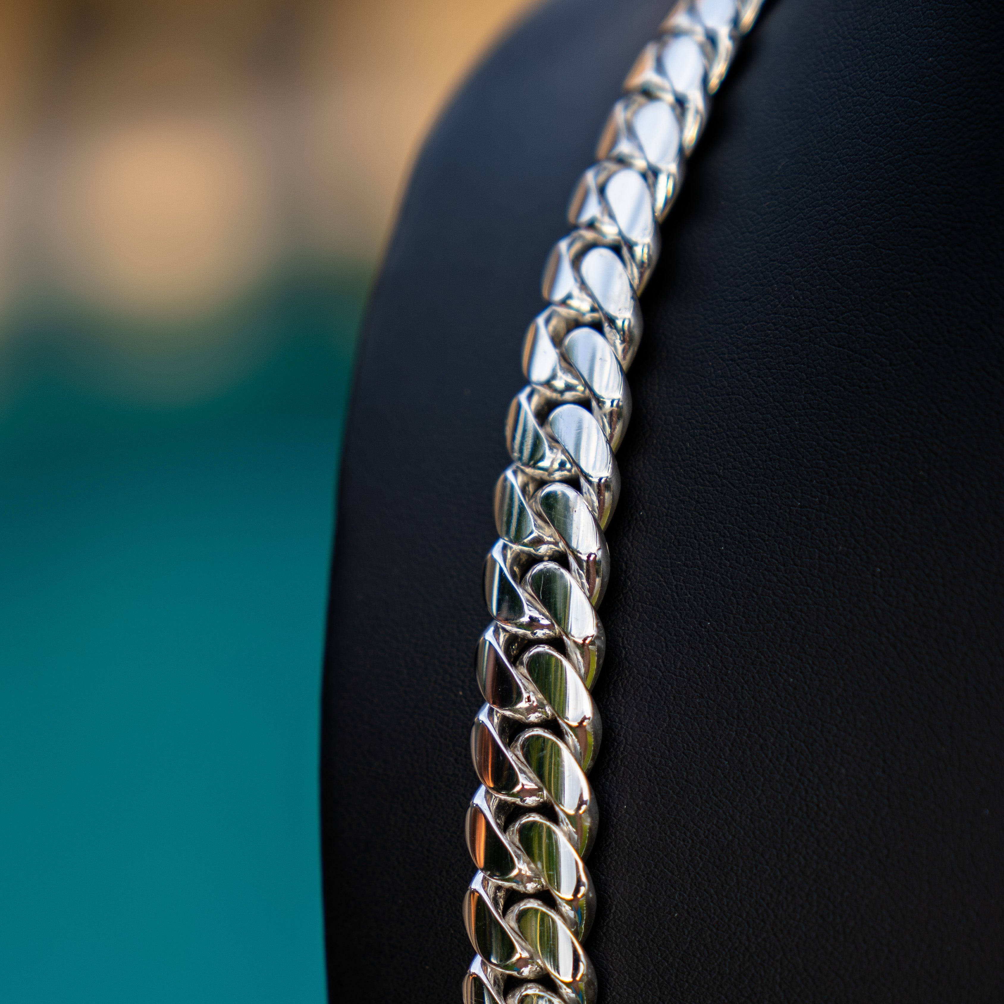 14 MM Silver Miami Cuban Link Chain
