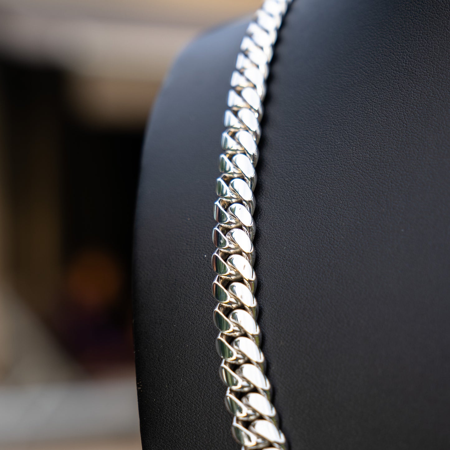 10MM Silver Miami Cuban Link Chain