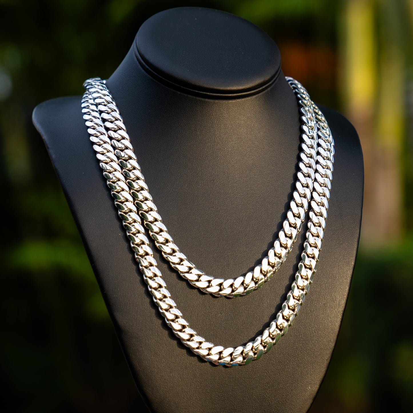 10MM Silver Miami Cuban Link Chain