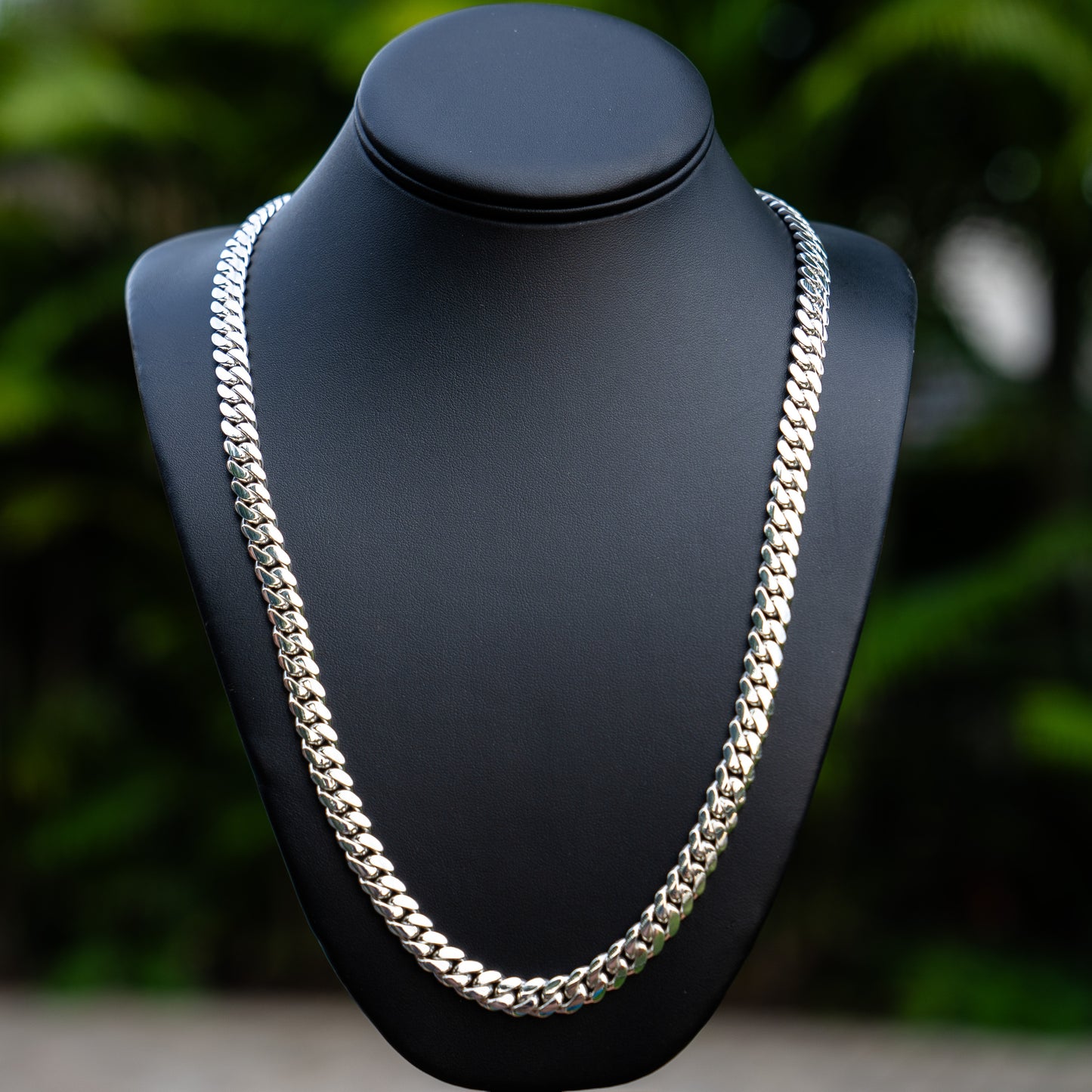 8MM Silver Miami Cuban Link Chain