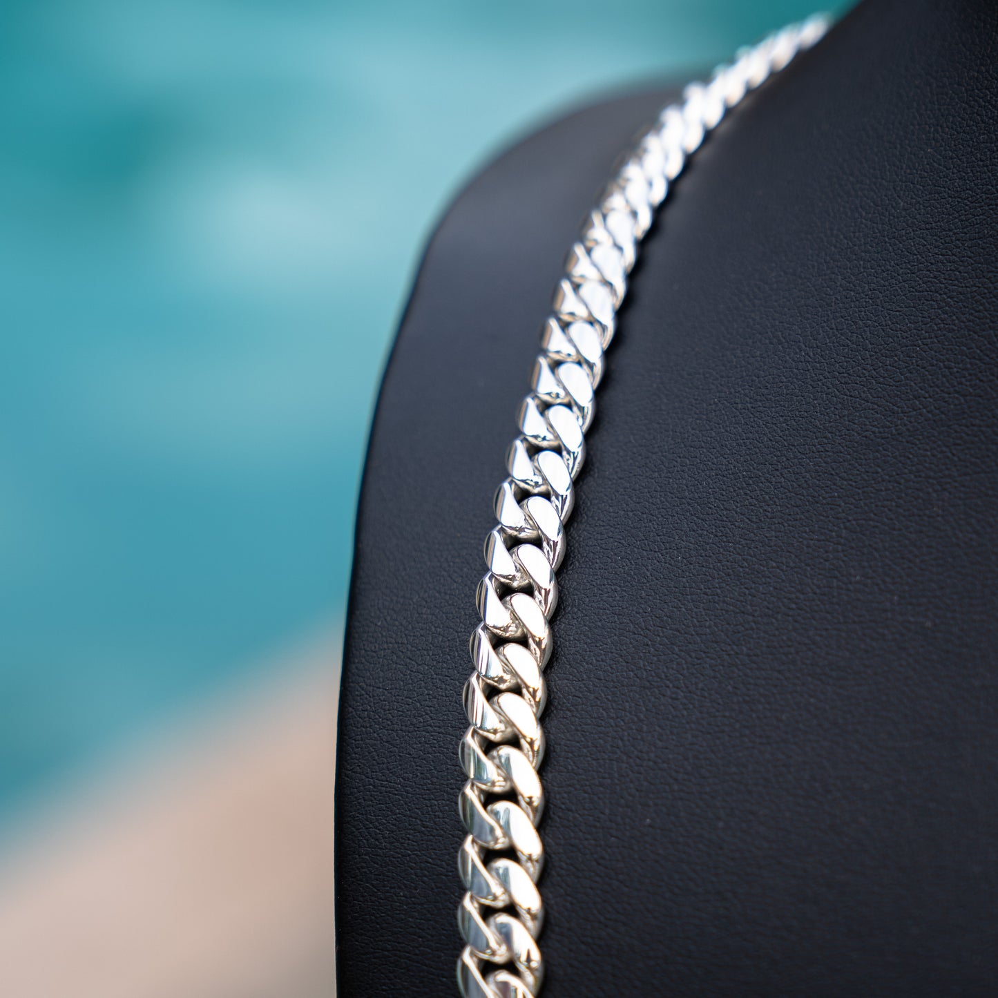 8MM Silver Miami Cuban Link Chain