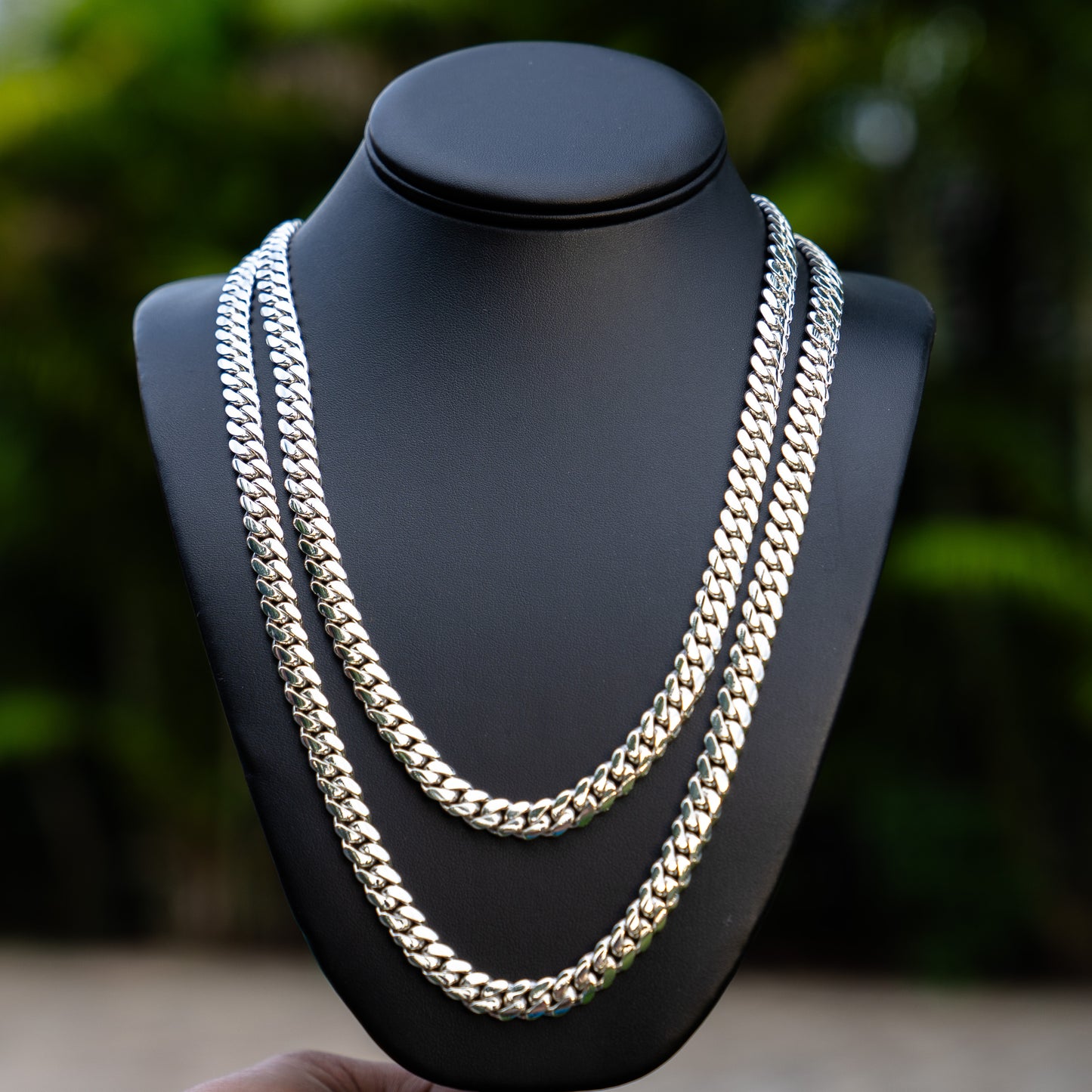 8MM Silver Miami Cuban Link Chain