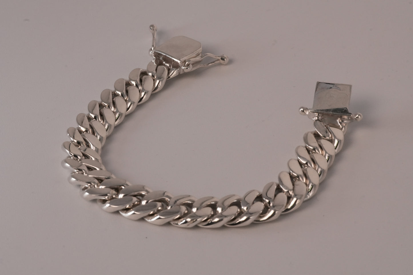 12MM Silver Cuban Link Bracelet