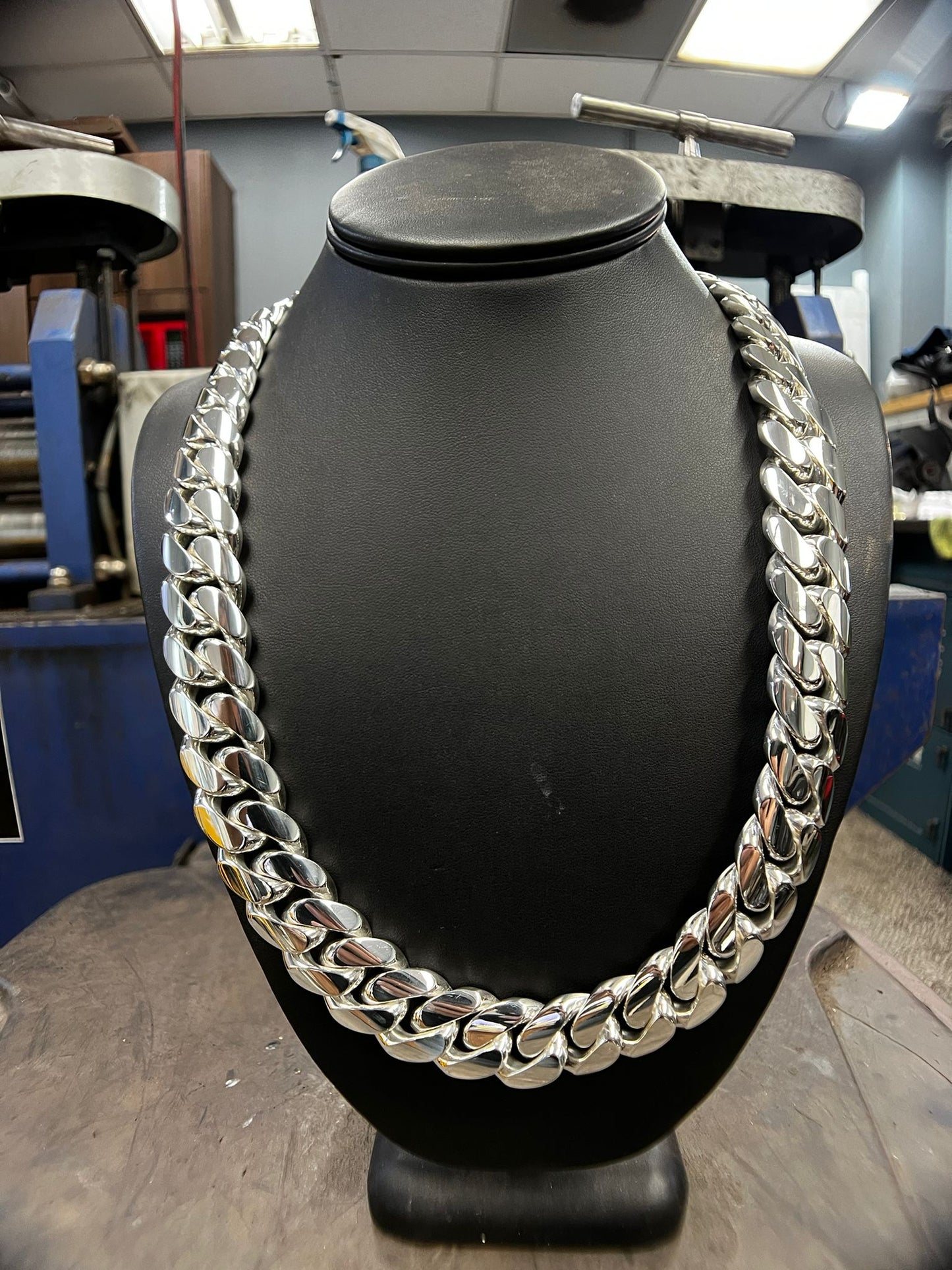 18MM Silver Miami Cuban Link Chain